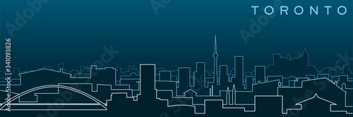 Toronto Multiple Lines Skyline and Landmarks