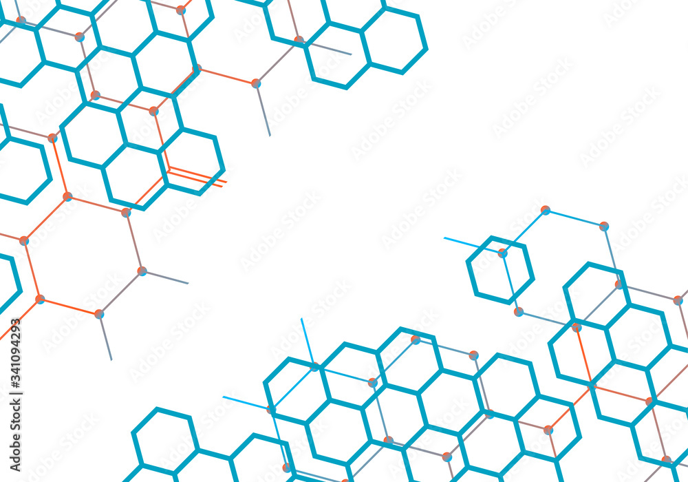 Abstract background with connect hexagons. Vector illustration Abstract background with connect hexagons. Vector illustration