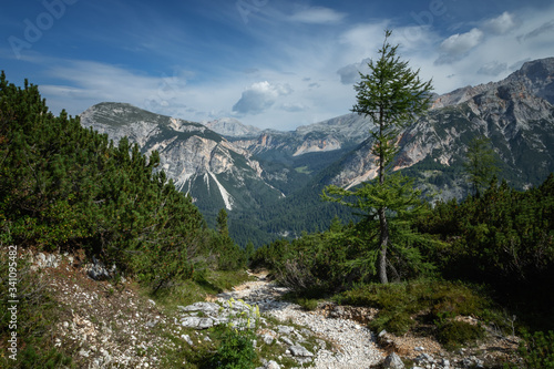 Beautiful mountain panorama in the Italian Dolomites