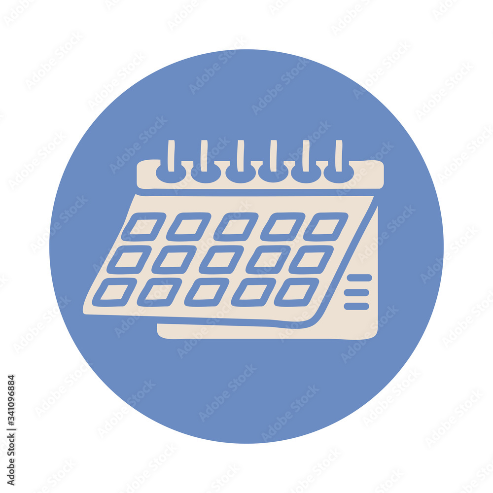 calendar reminder block style icon