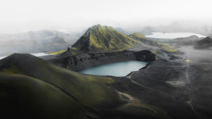 Blue lake in Iceland