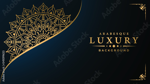 Luxury mandala background with golden arabesque pattern arabic 
islamic east style.decorative mandala for print, poster, cover, 
brochure, flyer, banner.