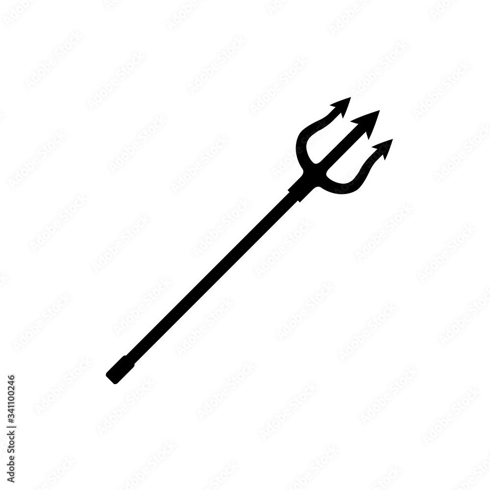 Trident icon, logo isolated on white background Trident icon, logo isolated on white background