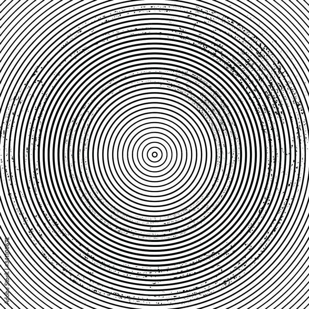 Abstract concentric lines, halftone lines pattern, modern stylish texture, black and white vector illustration. Abstract concentric lines, halftone lines pattern, modern stylish texture, black and white vector illustration.