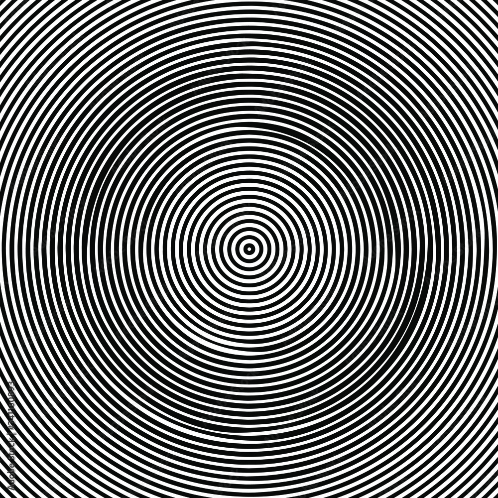 Concentric halftone lines pattern, modern stylish texture, black and white vector illustration. Concentric halftone lines pattern, modern stylish texture, black and white vector illustration.