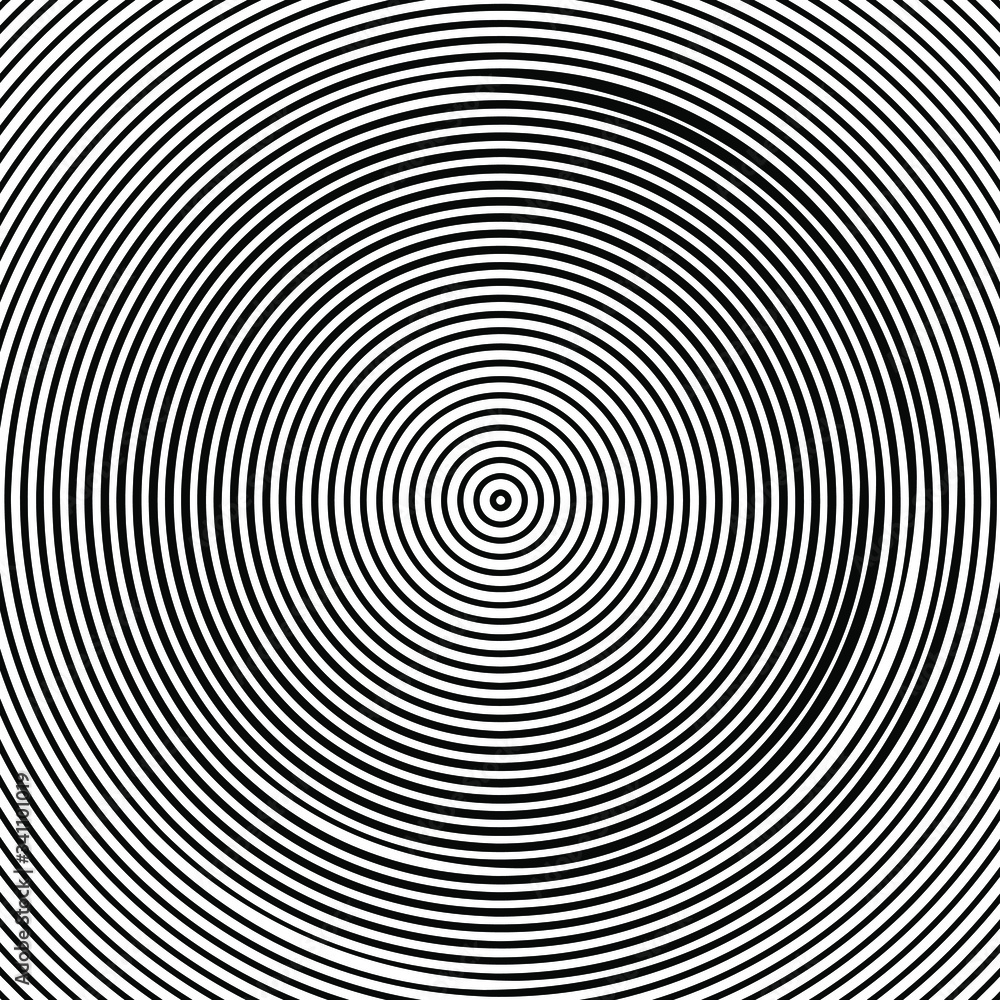 Concentric halftone lines pattern, modern stylish texture, black and white vector illustration. Concentric halftone lines pattern, modern stylish texture, black and white vector illustration.