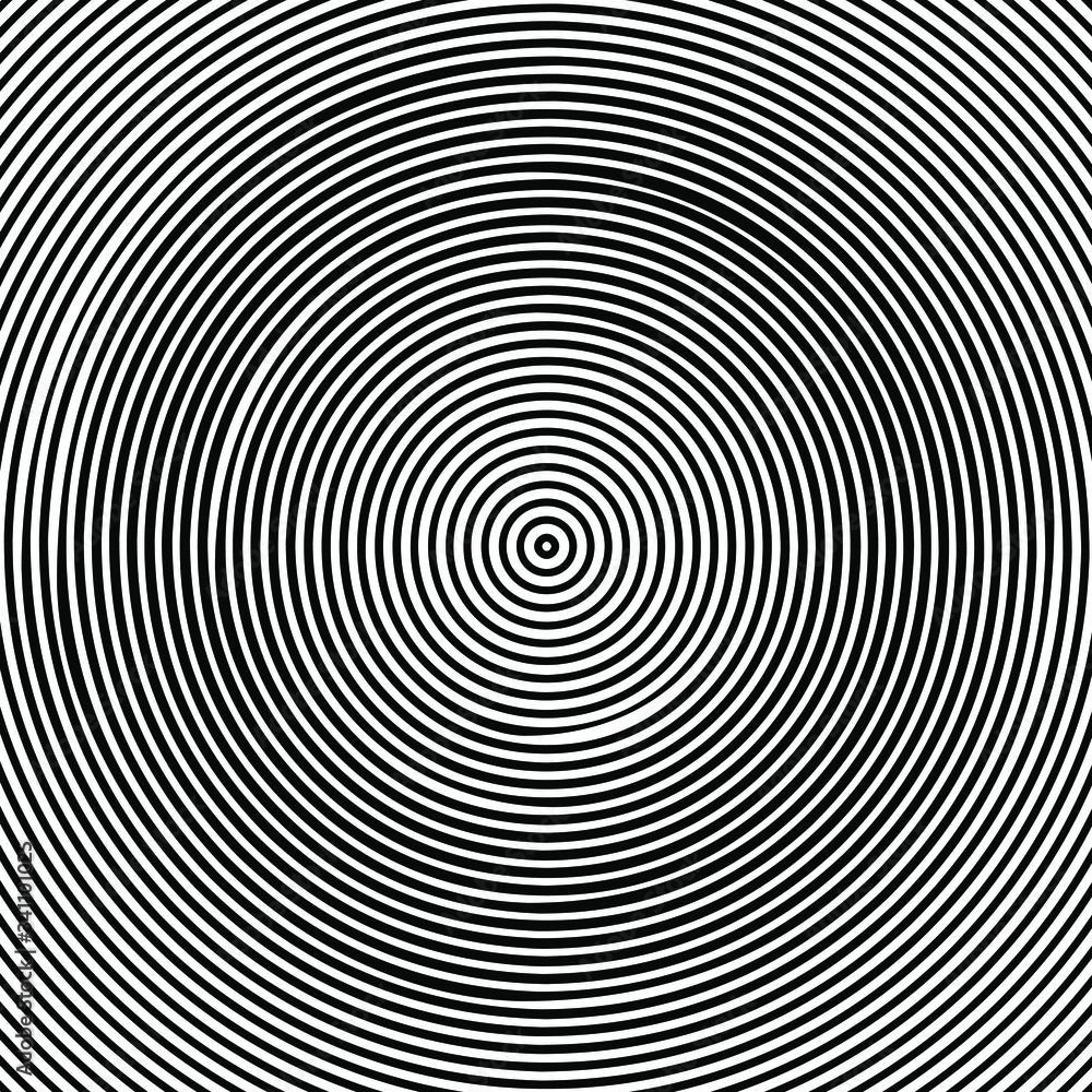 Concentric halftone lines pattern, modern stylish texture, black and white vector illustration. Concentric halftone lines pattern, modern stylish texture, black and white vector illustration.