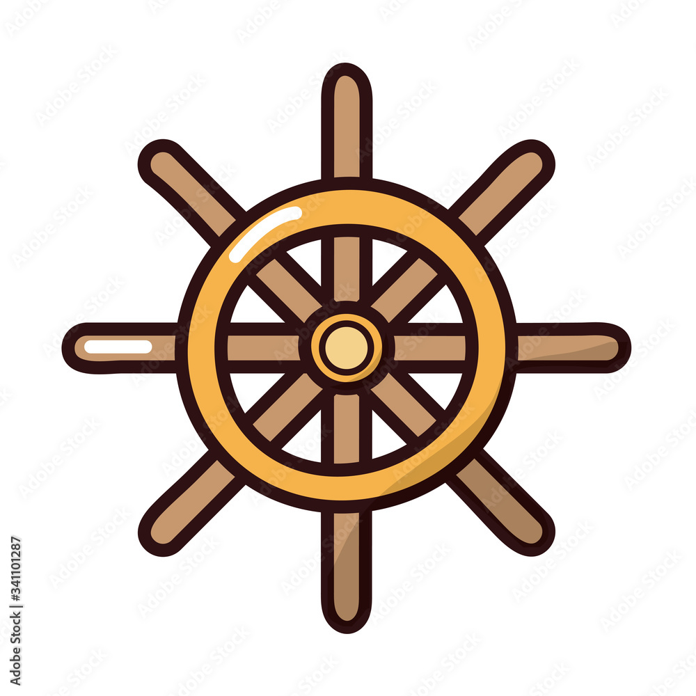 Obraz premium helm ship fill style icon