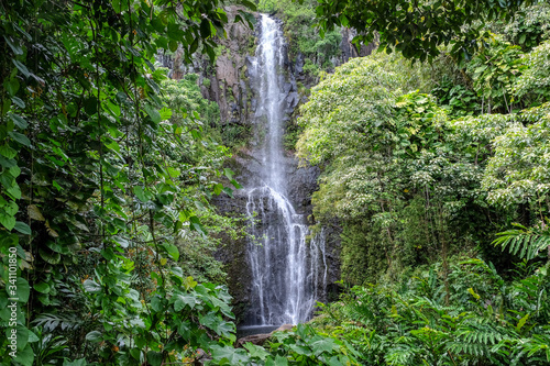 waterfall  road to hana  maui  hawaii