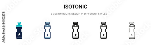 Isotonic icon in filled, thin line, outline and stroke style. Vector illustration of two colored and black isotonic vector icons designs can be used for mobile, ui,