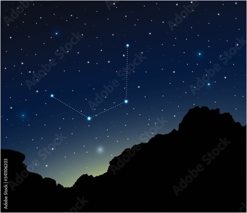 Constellation Mensa in deep space
