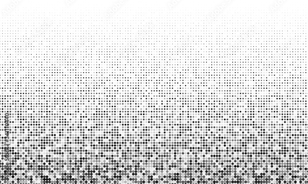Black and white halftone round background. Vector. You can use in advertising background