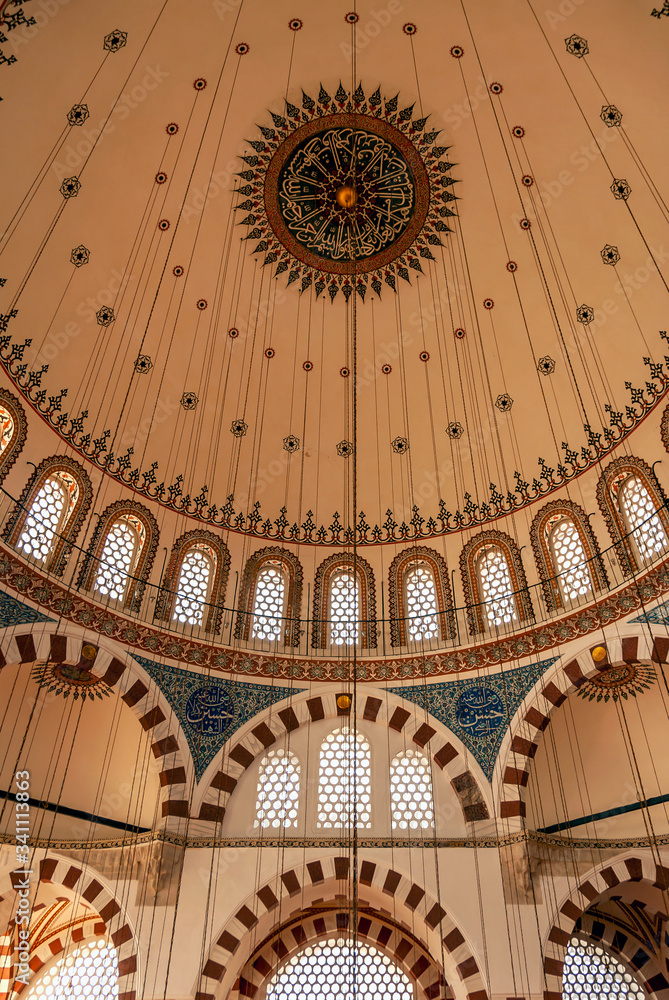 Fatih, Istanbul, Turkey, 25 April 2006: Rustempasa Mosque, Sultan Suleyman, Mimarsinan 1564