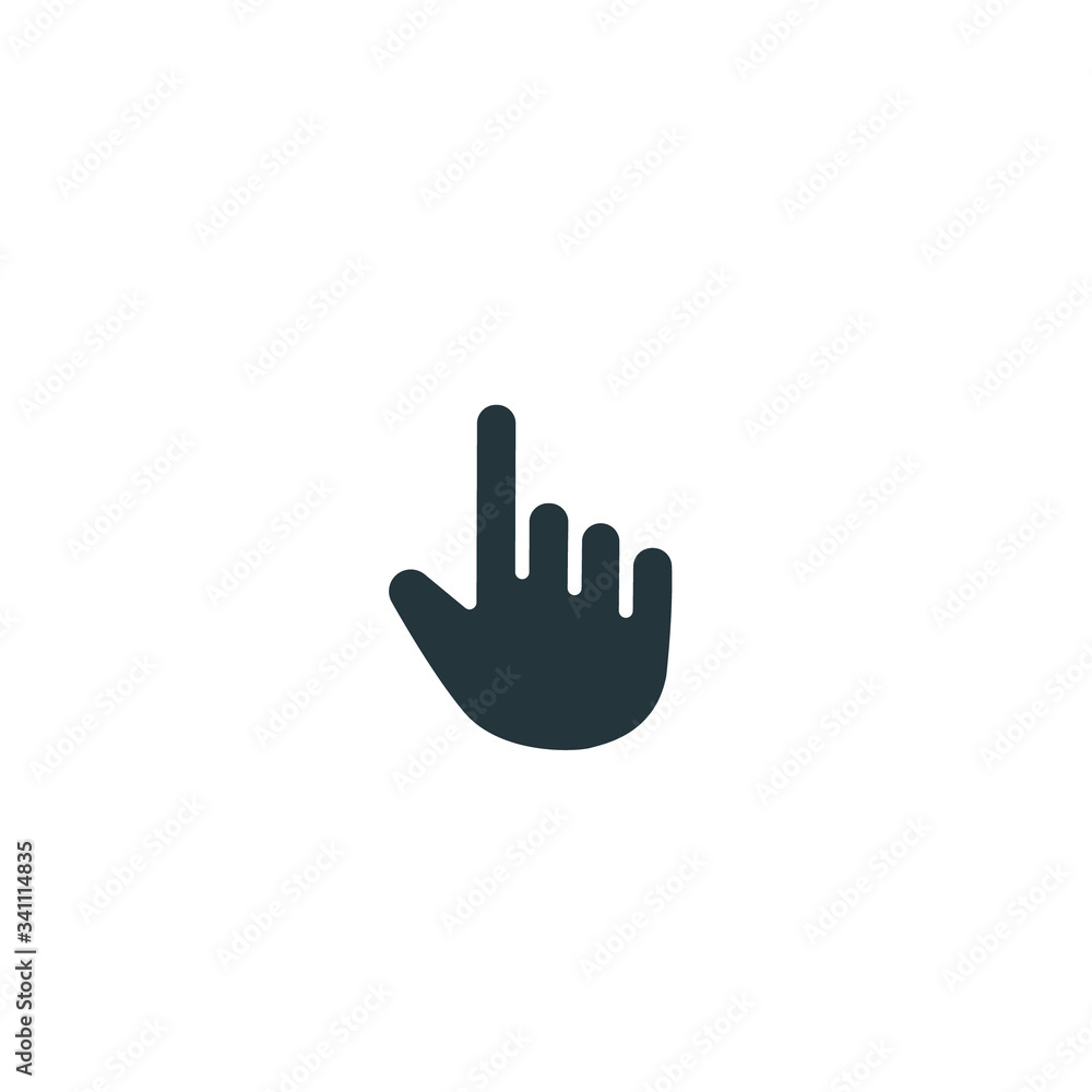 hand icon pointer. vector symbol simple flat sign hand icon pointer. vector symbol simple flat sign