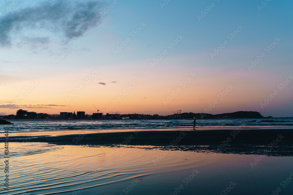 sunset over the Currumbin Alley