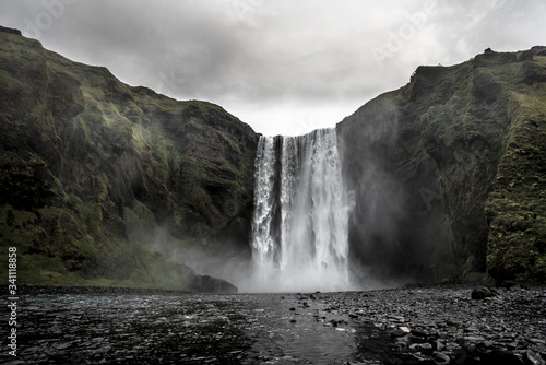 Fototapeta Naklejka Na Ścianę i Meble -  Skógafoss Waterfall In Iceland