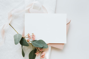Invitation card with flower decoration