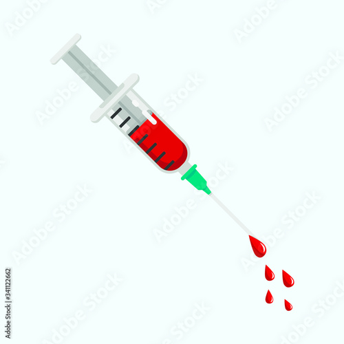 A syringe that can be used for various mock-ups or medical-related icons.