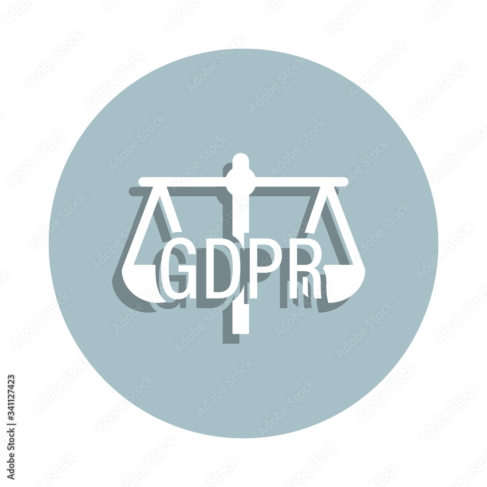 Balance, gdpr badge icon. Simple glyph, flat vector of gdpr icons for ui and ux, website or mobile application Balance, gdpr badge icon. Simple glyph, flat vector of gdpr icons for ui and ux, website or mobile application