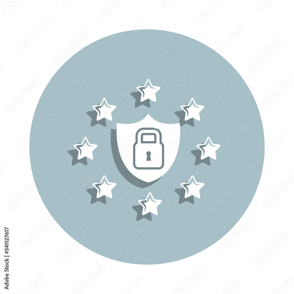 Data, gdpr badge icon. Simple glyph, flat vector of gdpr icons for ui and ux, website or mobile application Data, gdpr badge icon. Simple glyph, flat vector of gdpr icons for ui and ux, website or mobile application