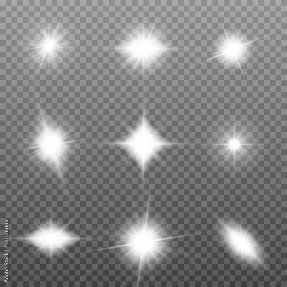 Fototapeta premium Białe iskierki, gwiazdy