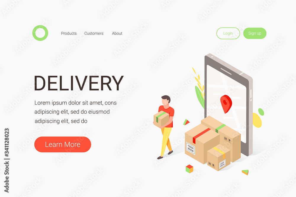 Free, Express, Home, Fast delivery, Shipping. Flat 3d vector isometric illustration. Free, Express, Home, Fast delivery, Shipping. Flat 3d vector isometric illustration.