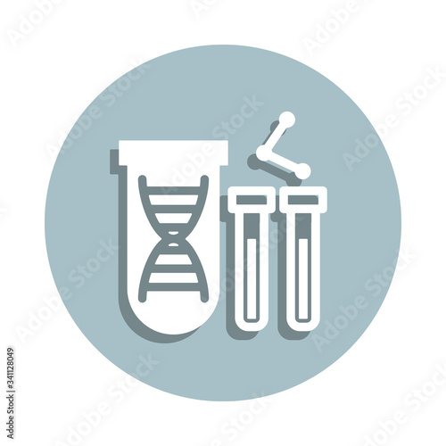 Biology, dna, genetically badge icon. Simple glyph, flat vector of genetics and bioenginnering icons for ui and ux, website or mobile application