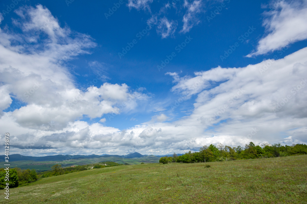 Spring Landscape of Cherna Gora mountain, Bulgaria