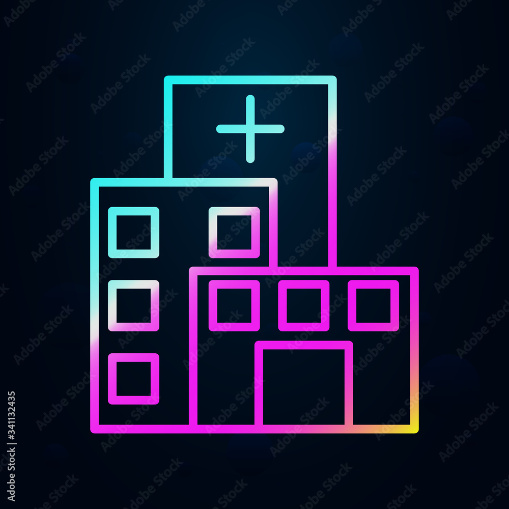 Building, clinic, hospital nolan icon. Simple thin line, outline vector of hospital building icons for ui and ux, website or mobile application Building, clinic, hospital nolan icon. Simple thin line, outline vector of hospital building icons for ui and ux, website or mobile application