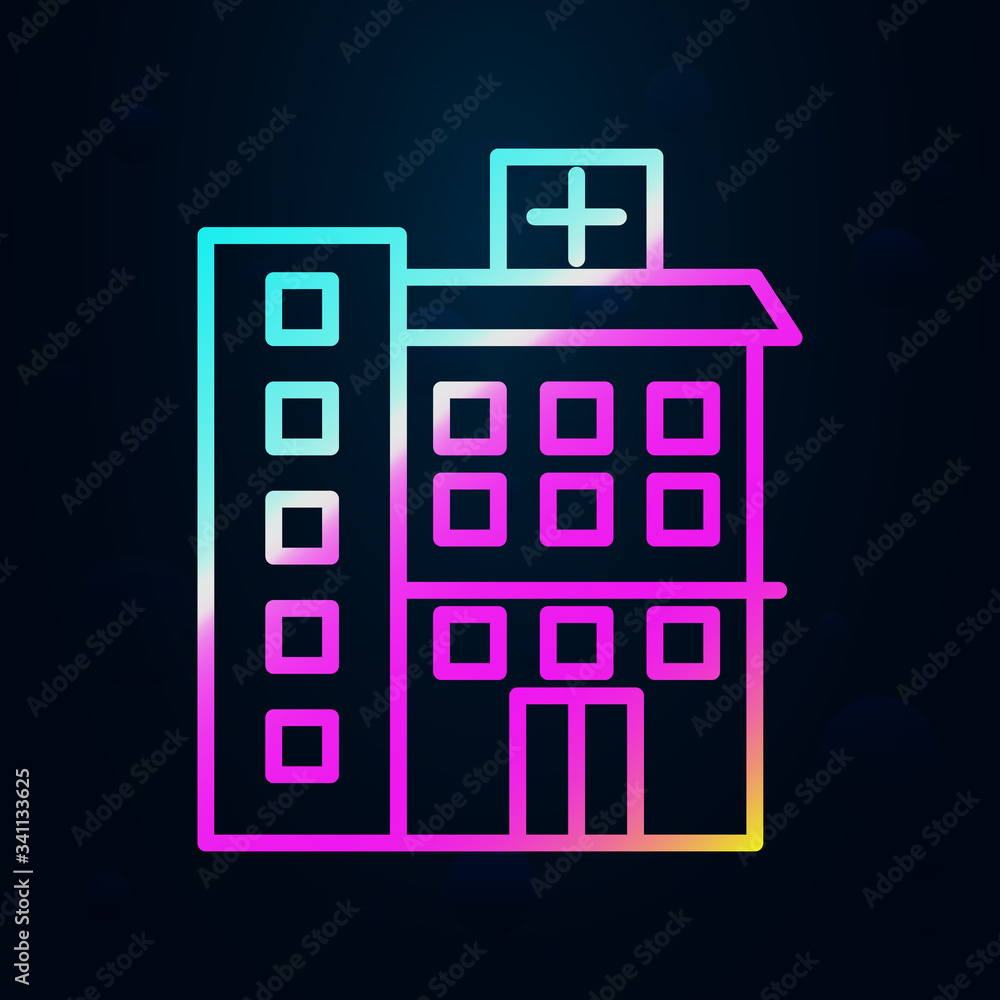 Building, clinic, hospital nolan icon. Simple thin line, outline vector of hospital building icons for ui and ux, website or mobile application Building, clinic, hospital nolan icon. Simple thin line, outline vector of hospital building icons for ui and ux, website or mobile application