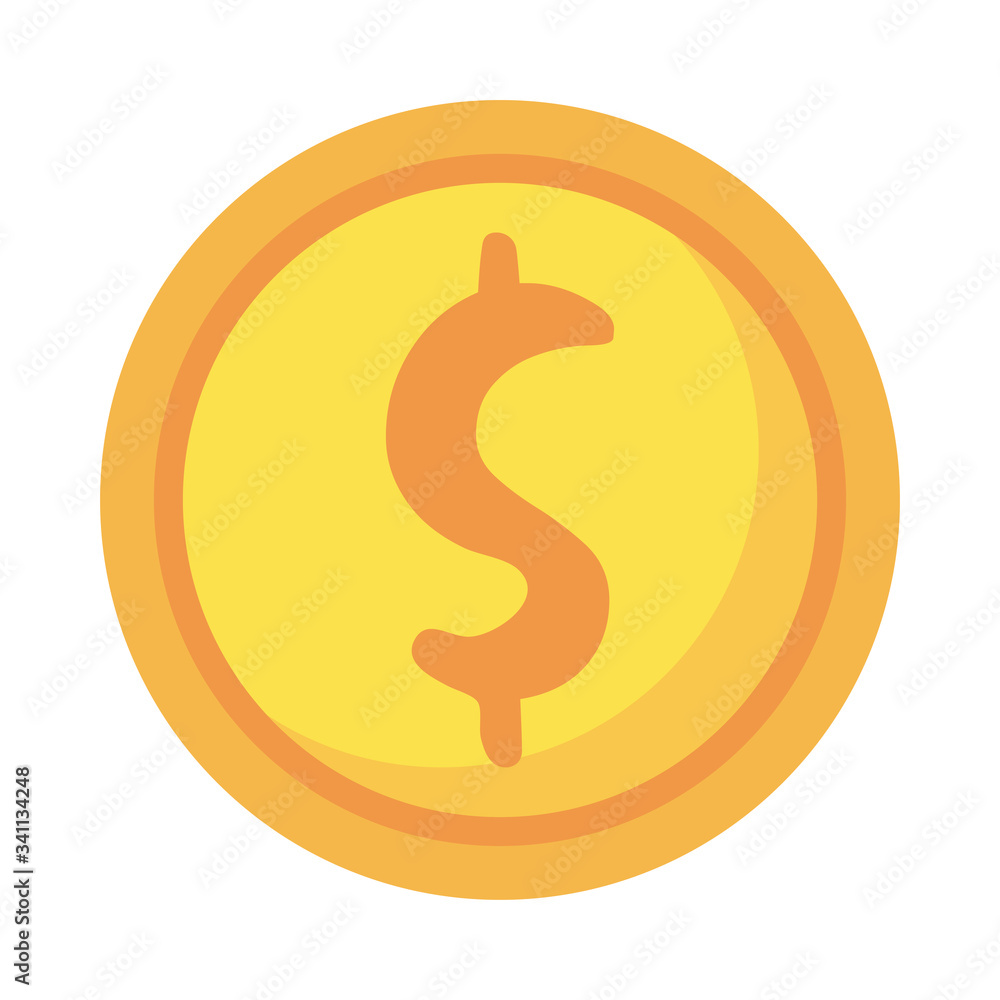 coin money dollar isolated icon coin money dollar isolated icon