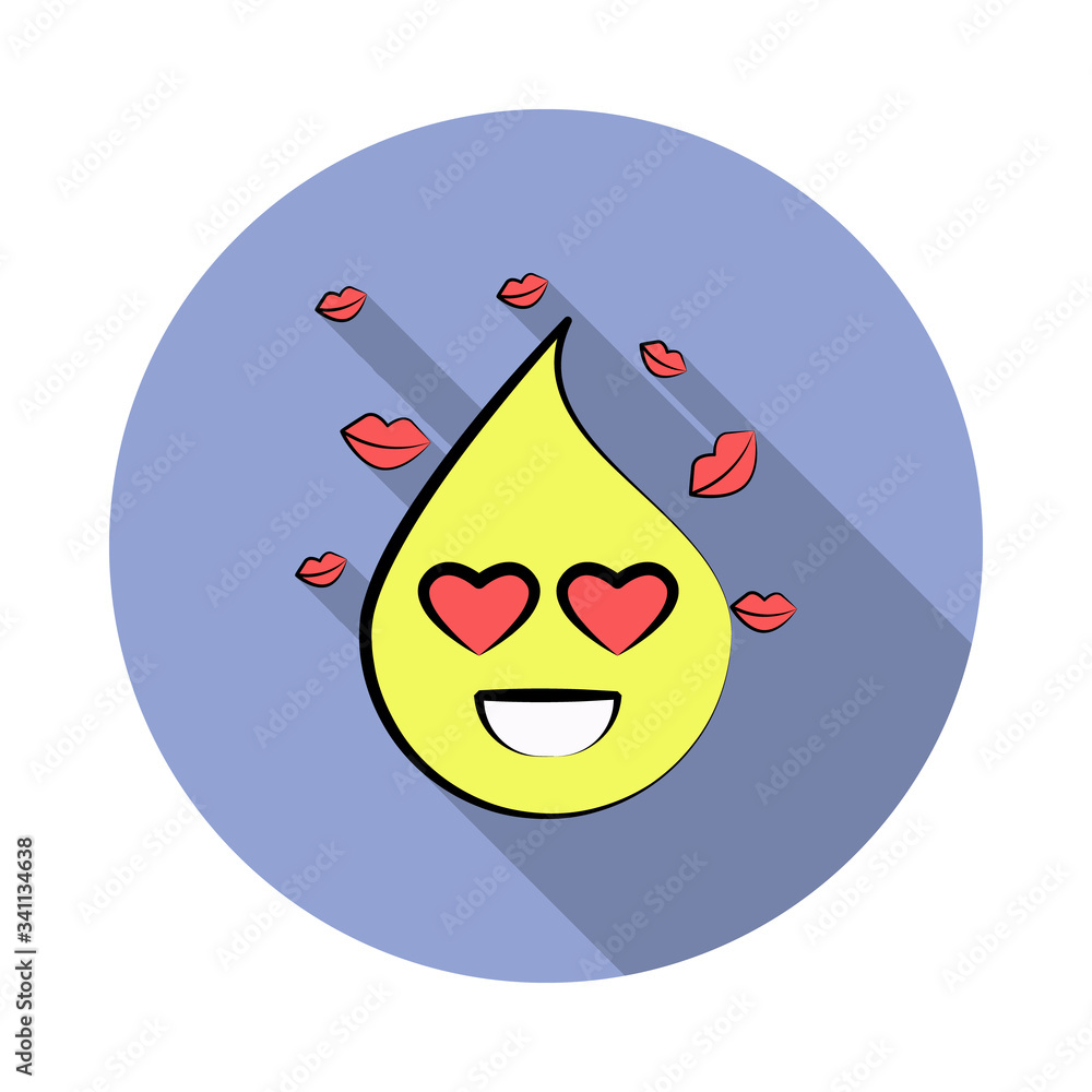 emoji in love long shadow icon. Simple color vector of emoji icons for ui and ux, website or mobile application emoji in love long shadow icon. Simple color vector of emoji icons for ui and ux, website or mobile application