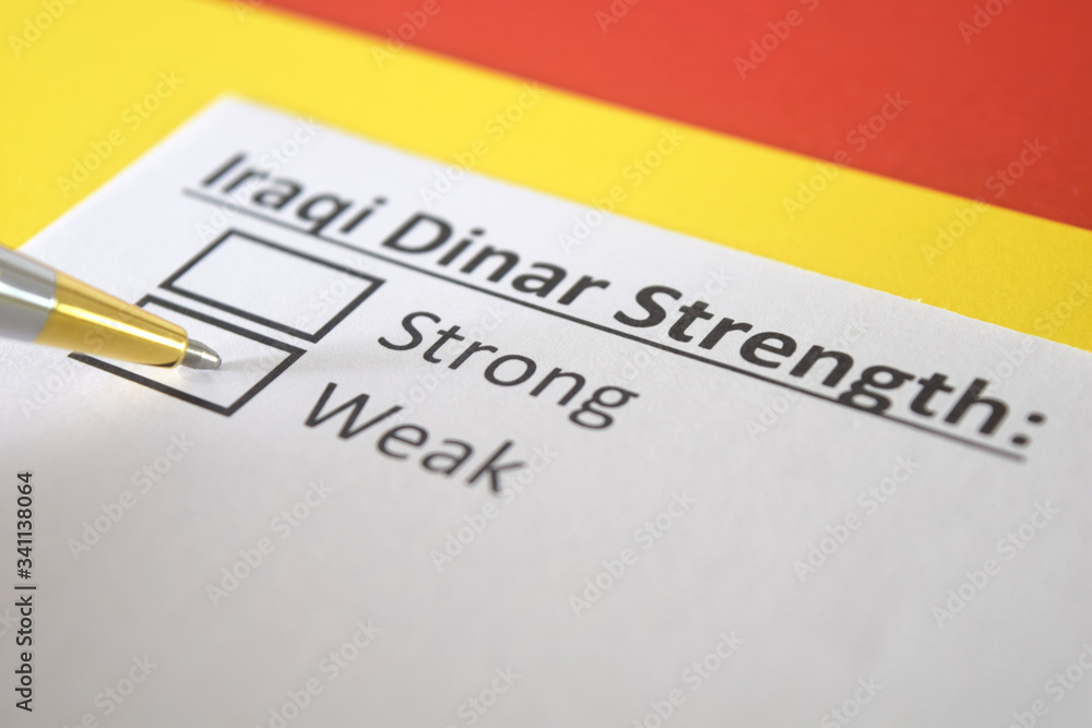 One person is answering question about strength of Iraqi Dinar. One person is answering question about strength of Iraqi Dinar.