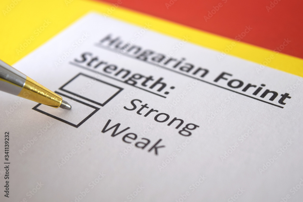 One person is answering question about strength of Hungarian Forint. One person is answering question about strength of Hungarian Forint.