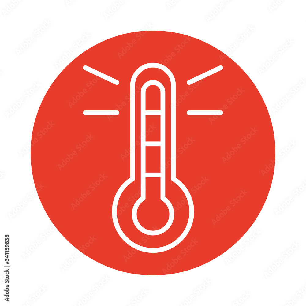 thermometer temperature measure line style thermometer temperature measure line style