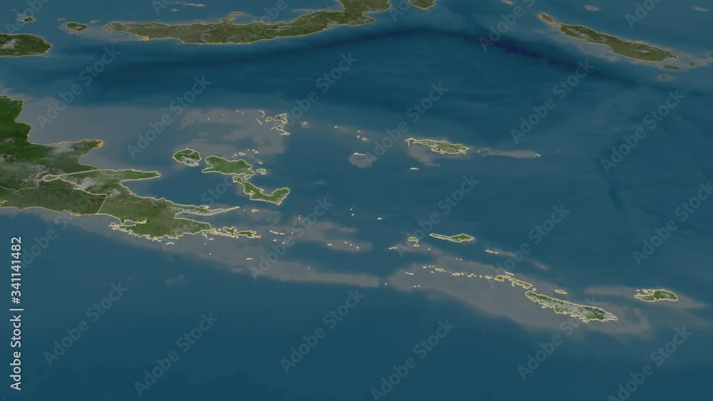 Milne Bay, province with its capital, zoomed and extruded on the satellite map of Papua in the conformal Stereographic projection. Animation 3D Milne Bay, province with its capital, zoomed and extruded on the satellite map of Papua in the conformal Stereographic projection. Animation 3D