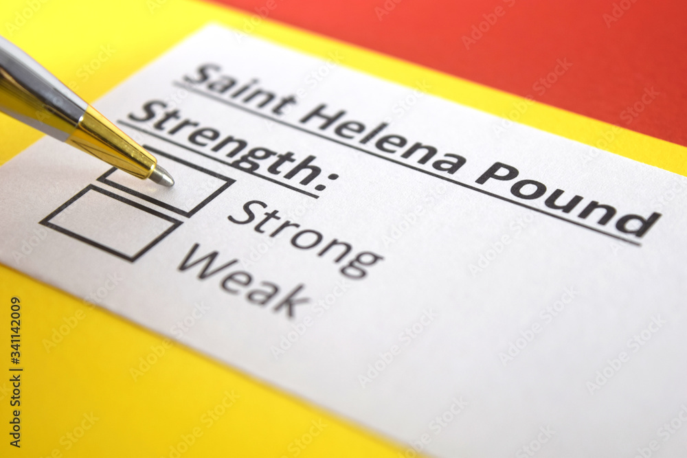 One person is answering question about strength of Saint Helena Pound. One person is answering question about strength of Saint Helena Pound.