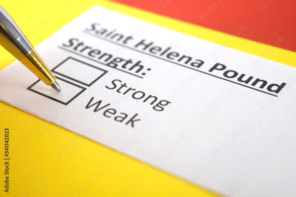 One person is answering question about strength of Saint Helena Pound. One person is answering question about strength of Saint Helena Pound.