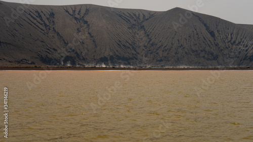 Anak Krakatoa caldera sea level photo