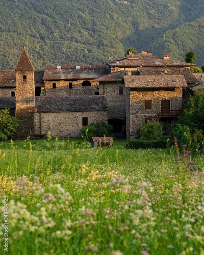 A characteristic and ancient village in the Italian Alps. Valtellina 