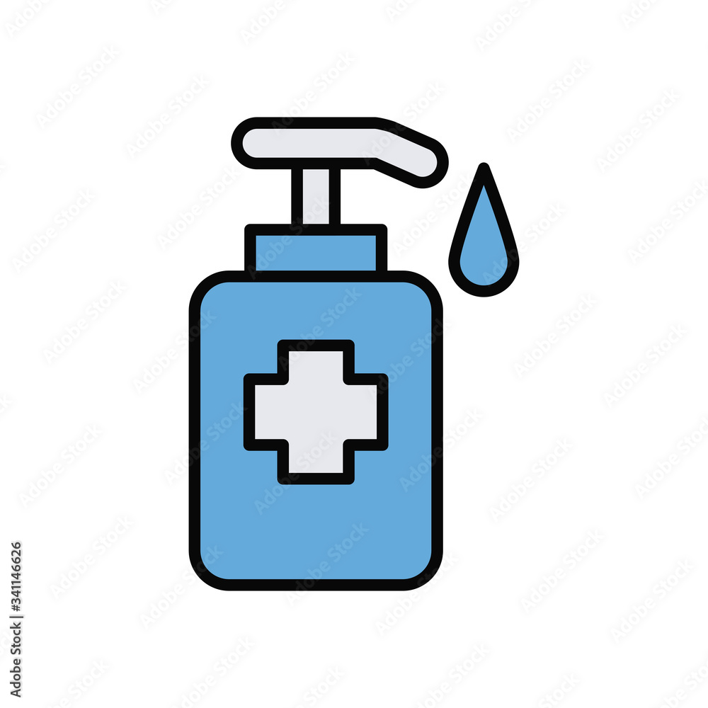 antibacterial soap bottle line and fill icon antibacterial soap bottle line and fill icon