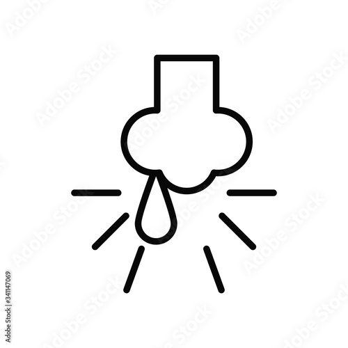 nose with flu line style icon