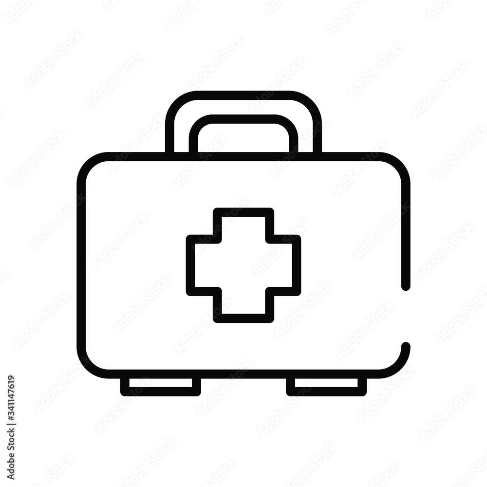 Obraz premium medical kit line style icon