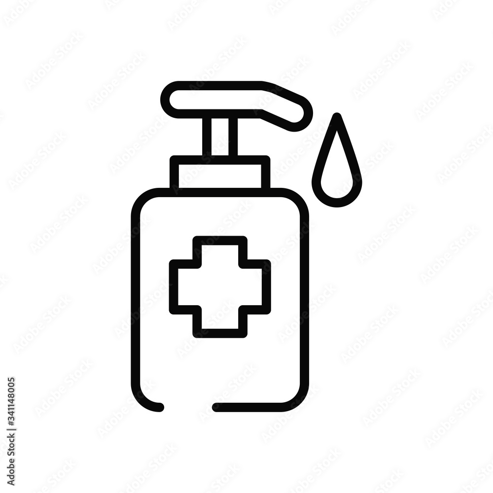 antibacterial soap bottle line icon antibacterial soap bottle line icon