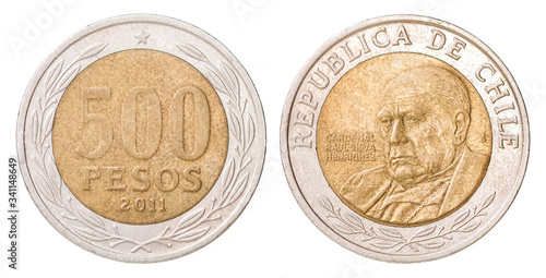 Chilean 500 peso coin