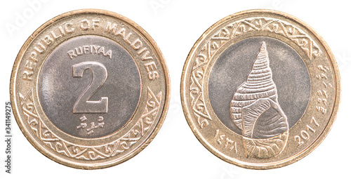 Maldives coin Rufiyaa photo