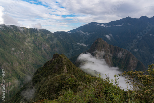 View of Macchu Picchu in Peru