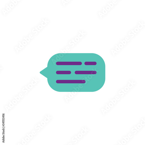 Speech bubble Icon. Chat dialog symbol. Online Message communication.