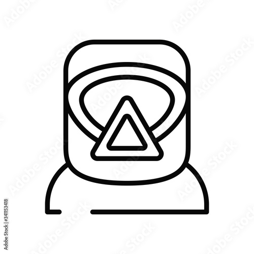 biosafety suit line style icon