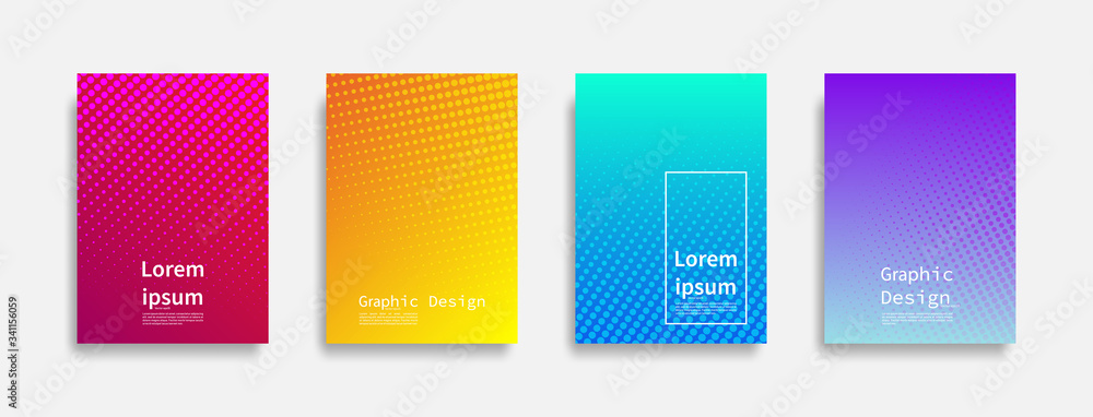 Minimal covers design. Halftone dots colorful design. Future geometric patterns. Eps10 vector. Minimal covers design. Halftone dots colorful design. Future geometric patterns. Eps10 vector.